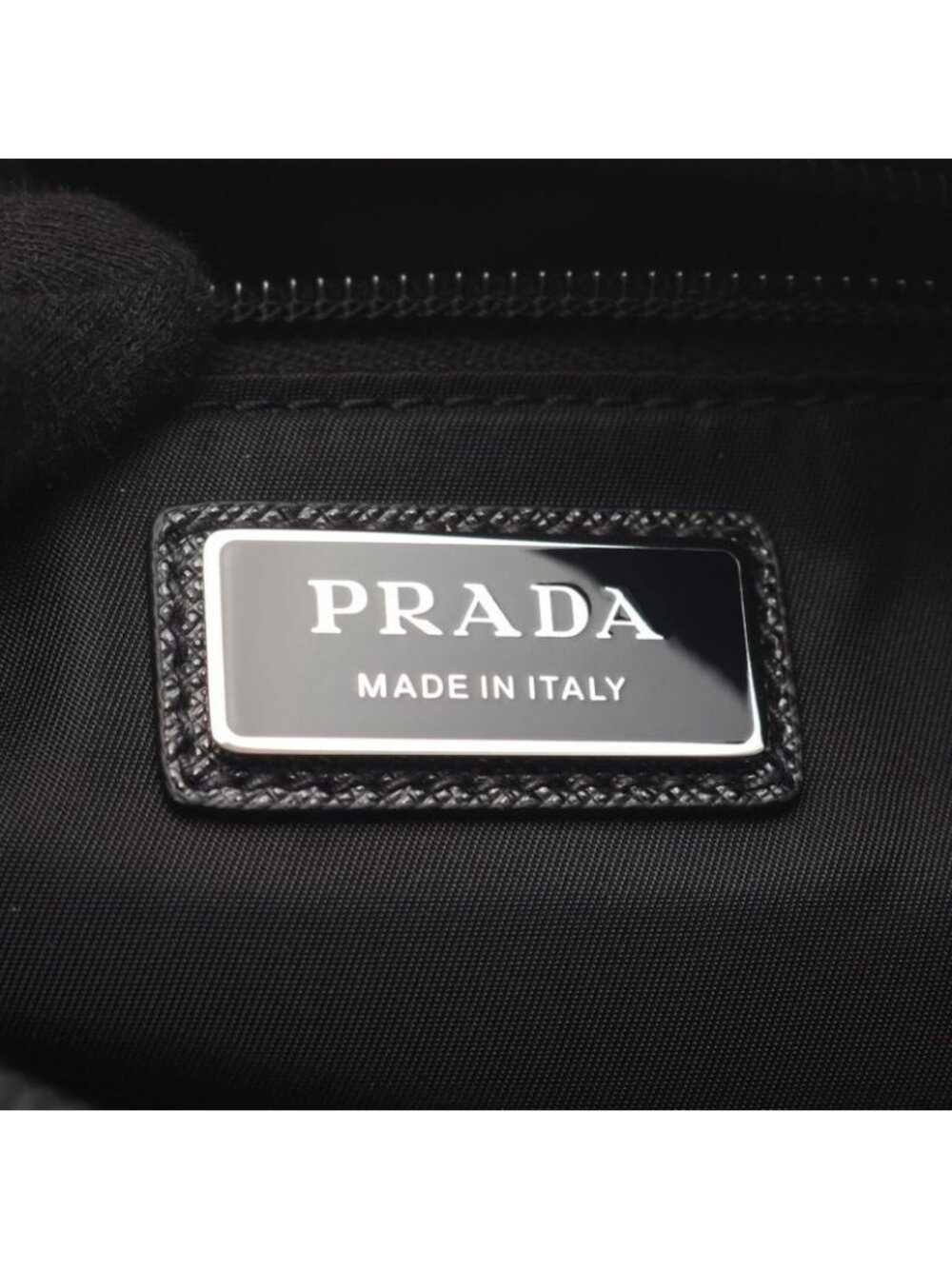 Prada Waist Bag Re-Nylon Black Nylon Saffiano Leather - Picture 4 of 4